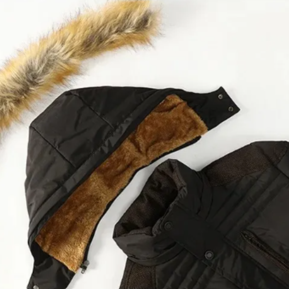 Casaco de inverno elegante e acolchoado