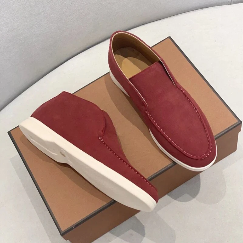 Mocassins casuais de camurça