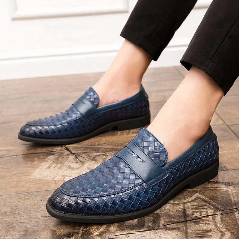 Mocassins elegantes em tecido