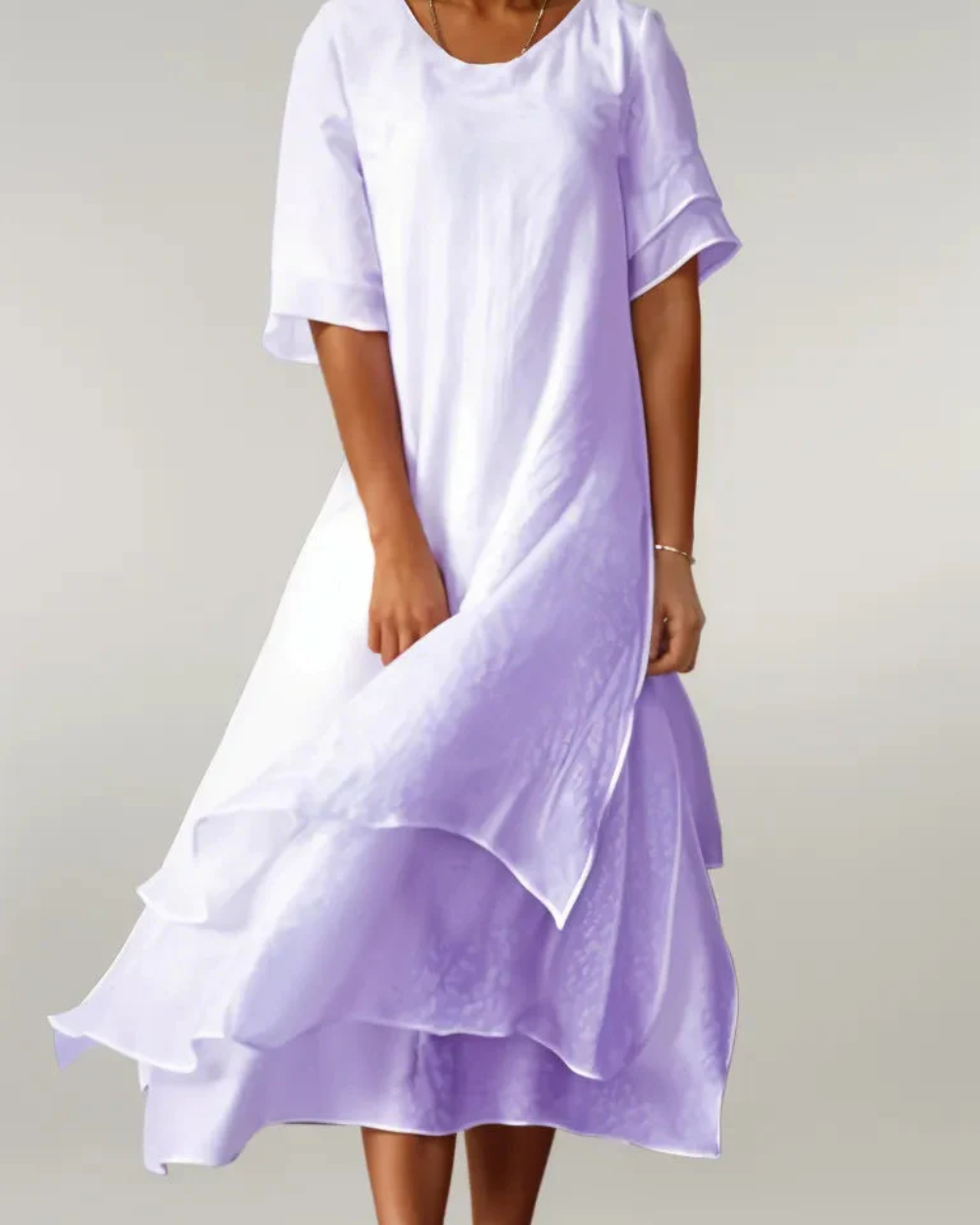 Vestido comprido colorido e elegante