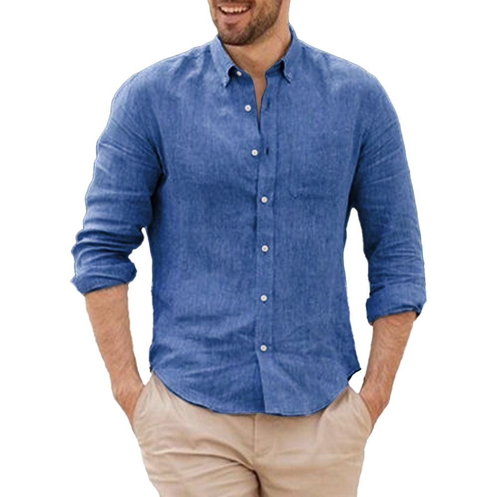 Camisa de linho respirável