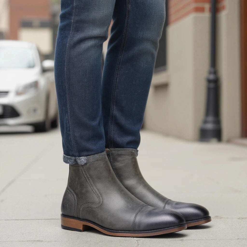 Botas Chelsea em pele