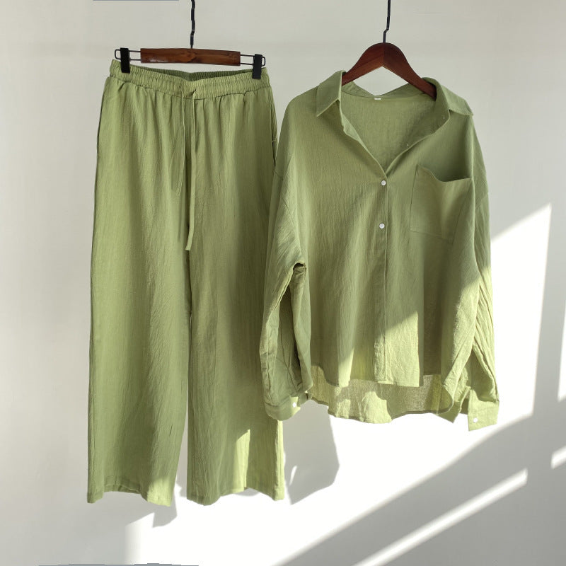 Conjunto de duas peças em algodão