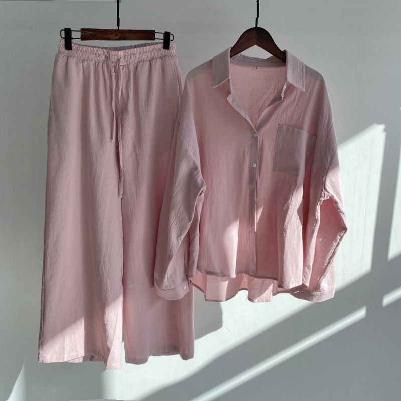 Conjunto de duas peças em algodão