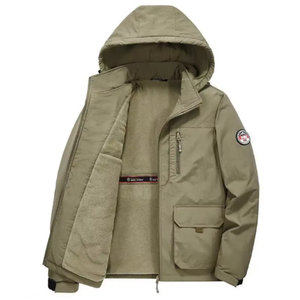 Casaco com forro de velo espesso