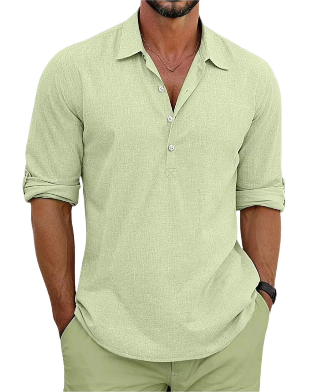 Camisa de linho premium