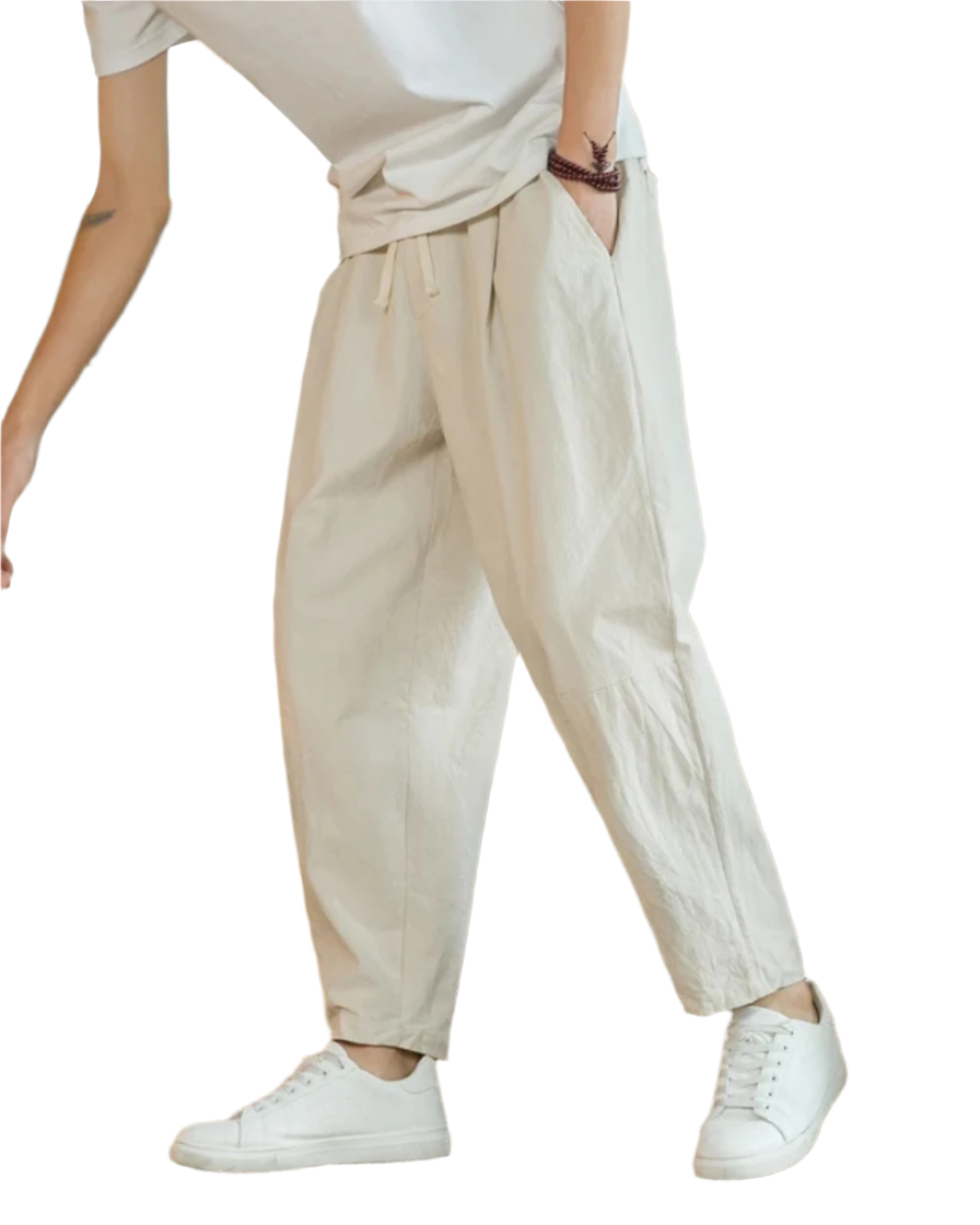 Pantalona de algodão Roma