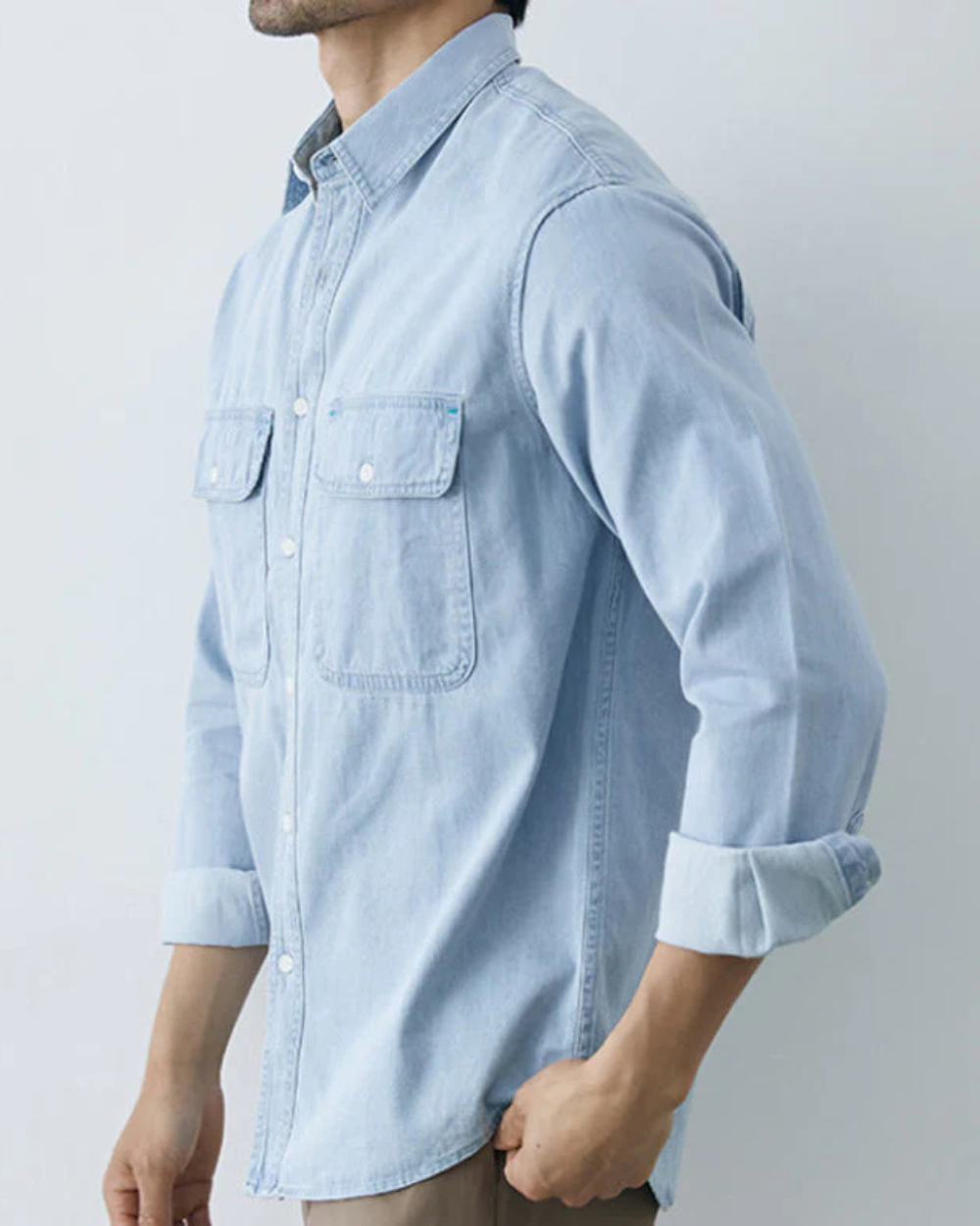 Camisa de ganga clássica