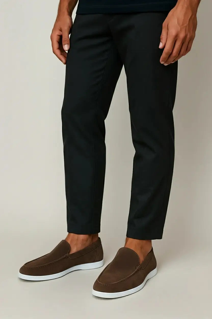 Elegantes mocassins de camurça