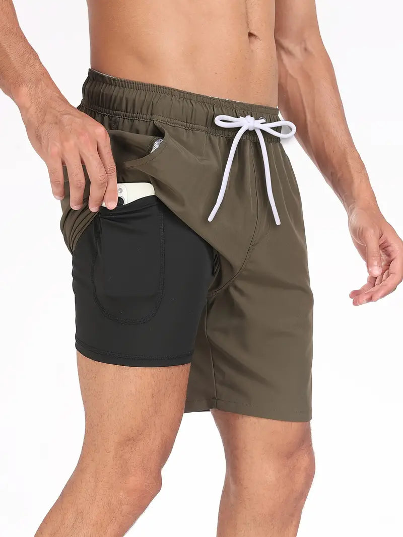 Calções de banho com bolsos