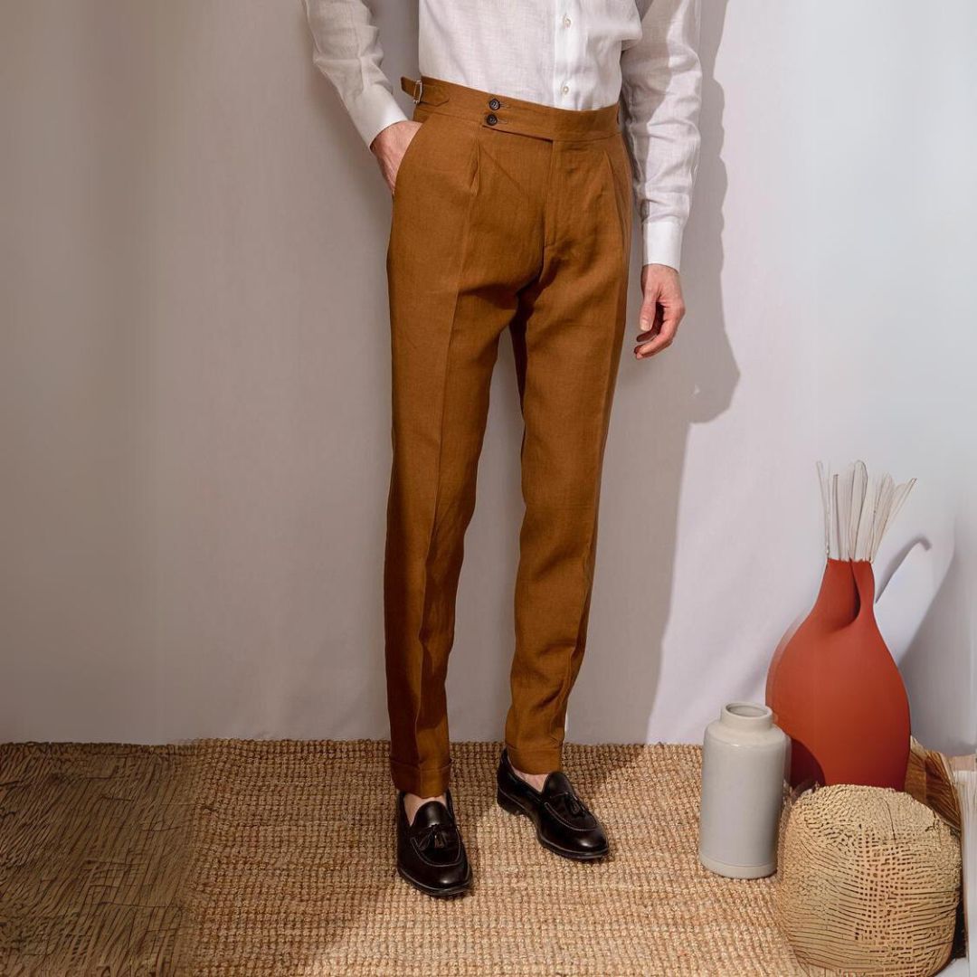 Pantalona de linho Gold Coast