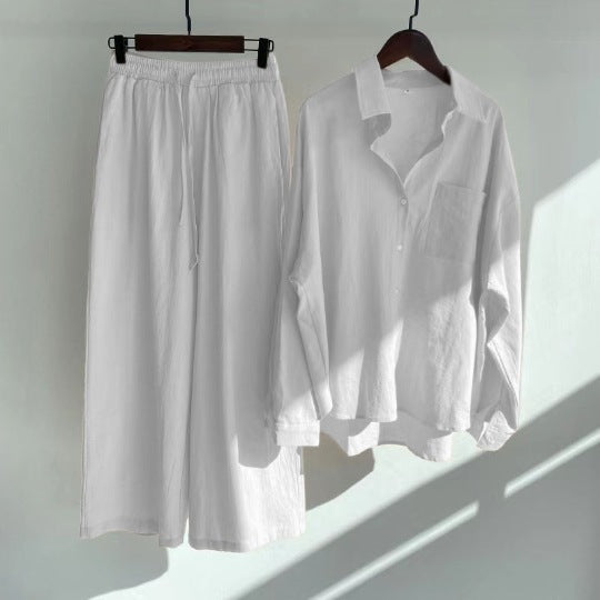 Conjunto de duas peças em algodão