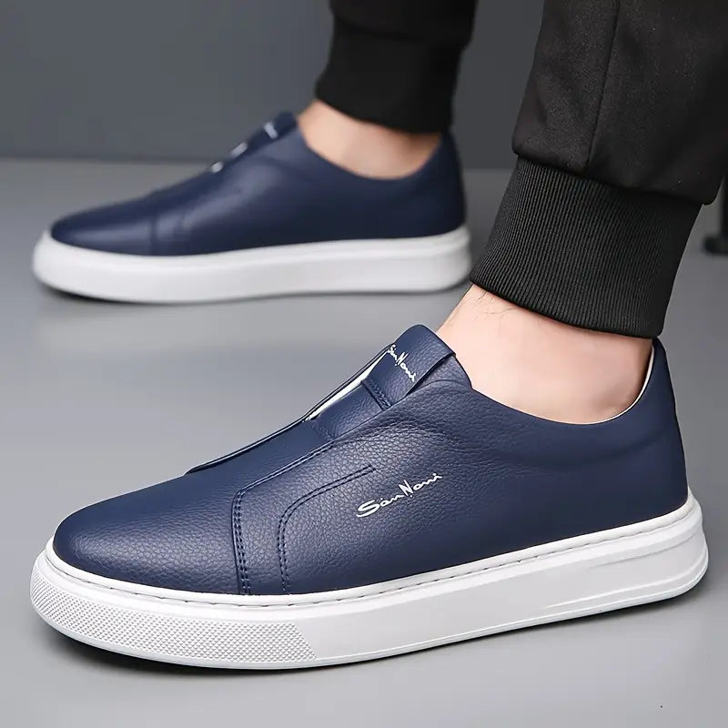 Sapatos Slip-On em pele