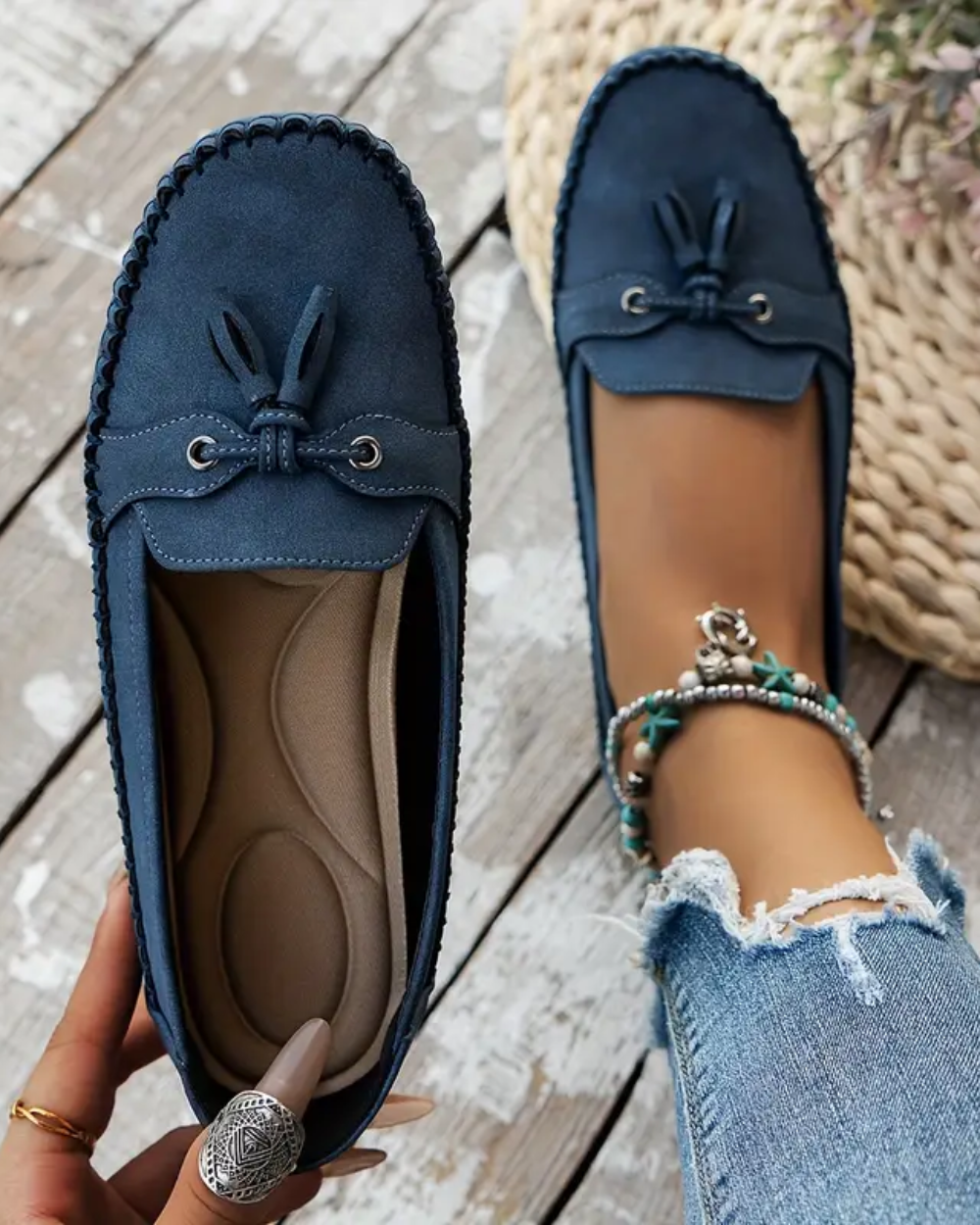 Mocassins macios e confortáveis