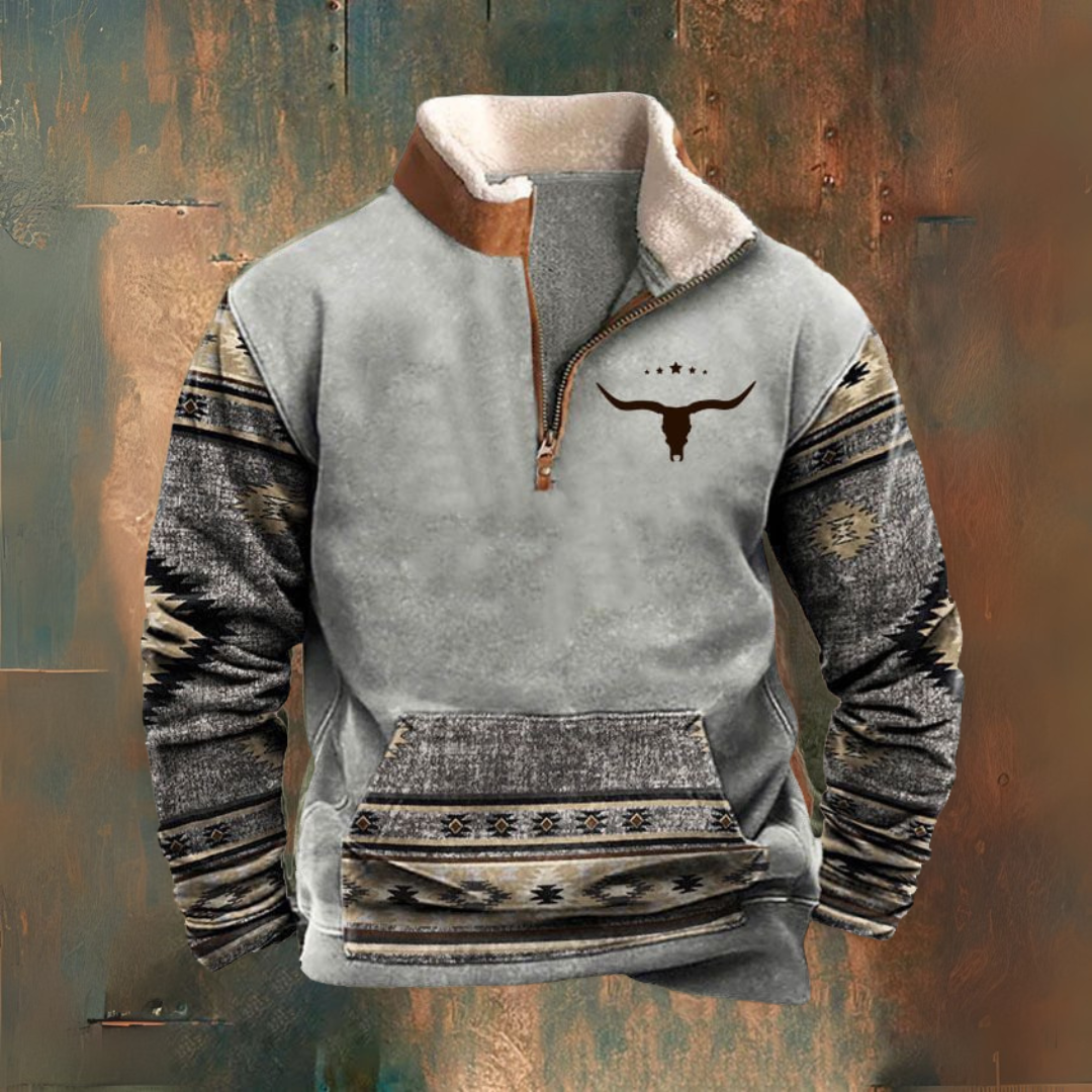 Camisola com fecho de correr vintage