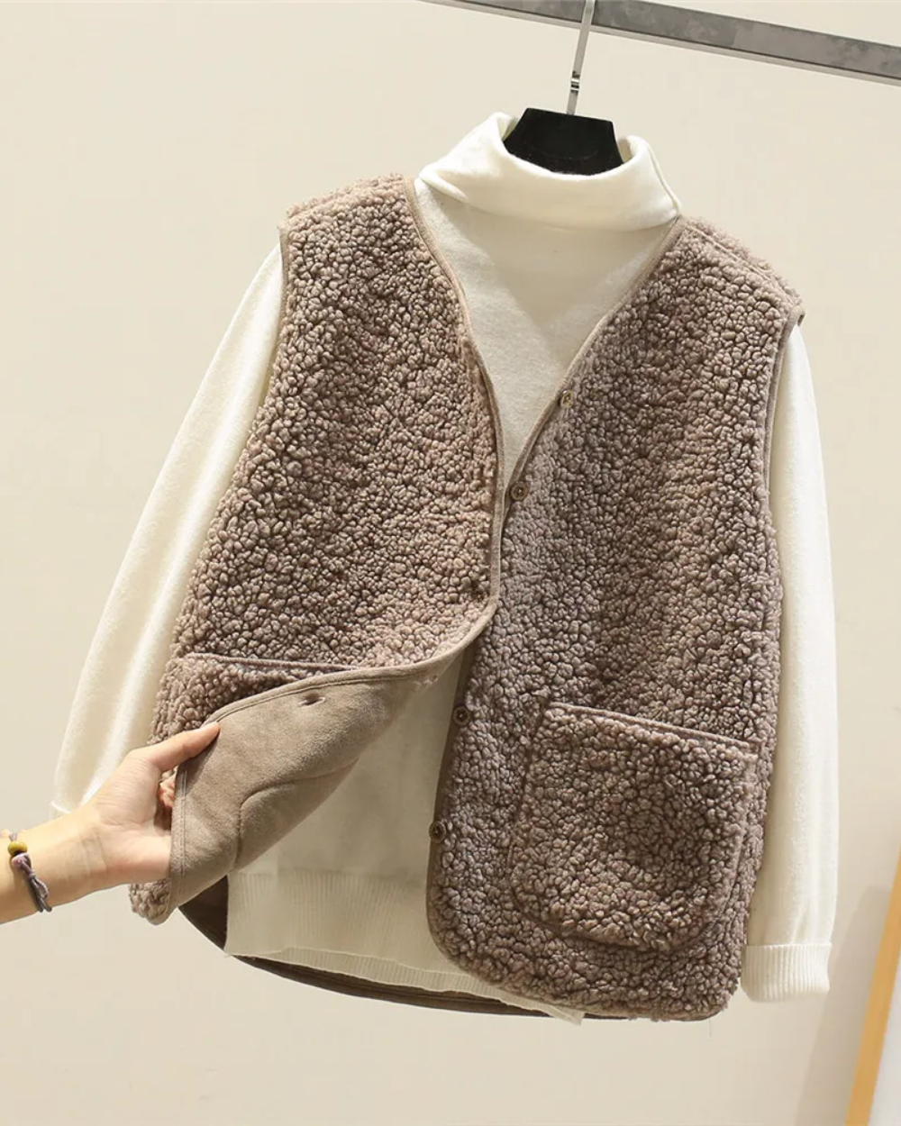 Casaco de malha elegante para mulher