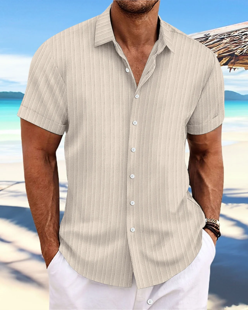Camisa casual de manga curta