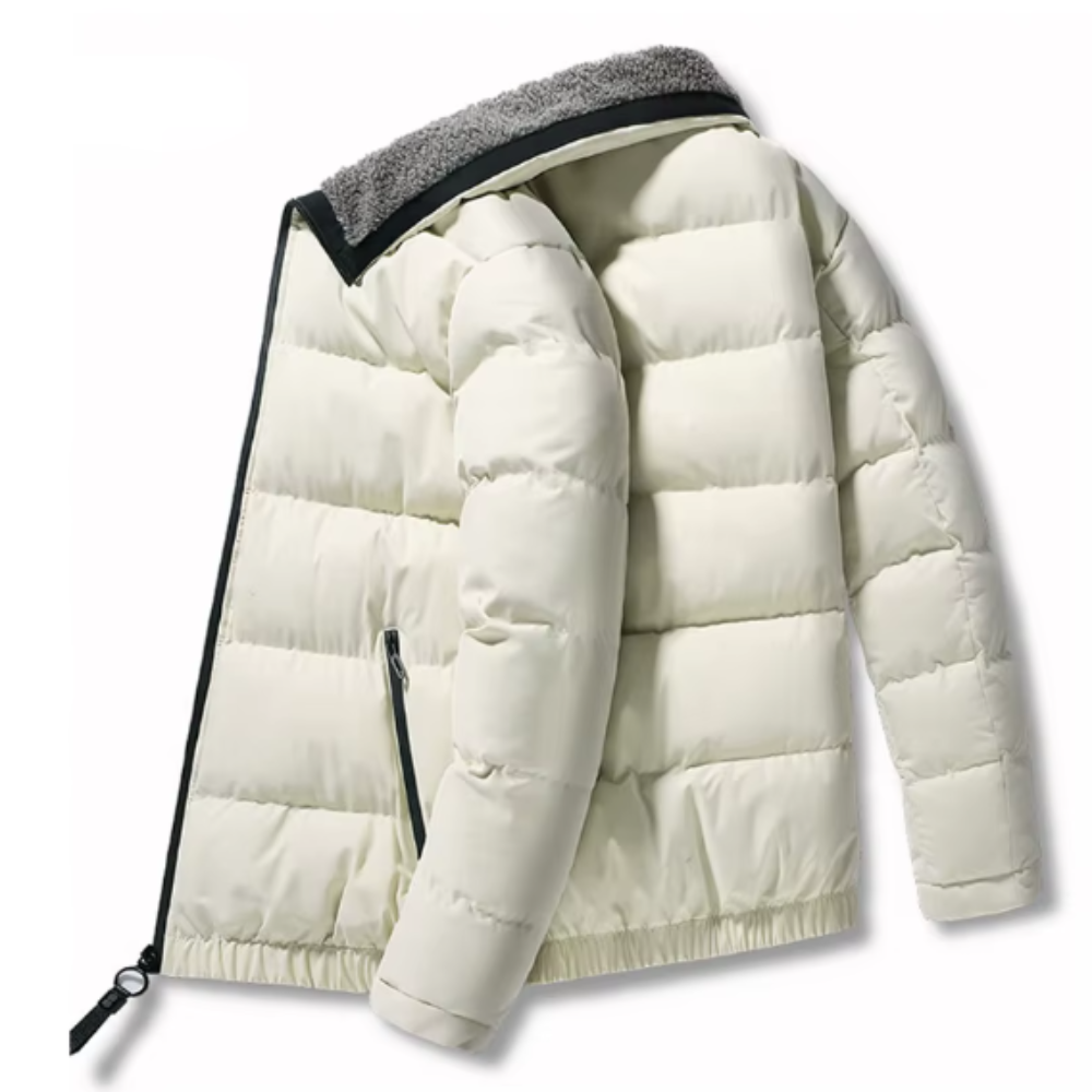 Casaco de inverno com gola alta