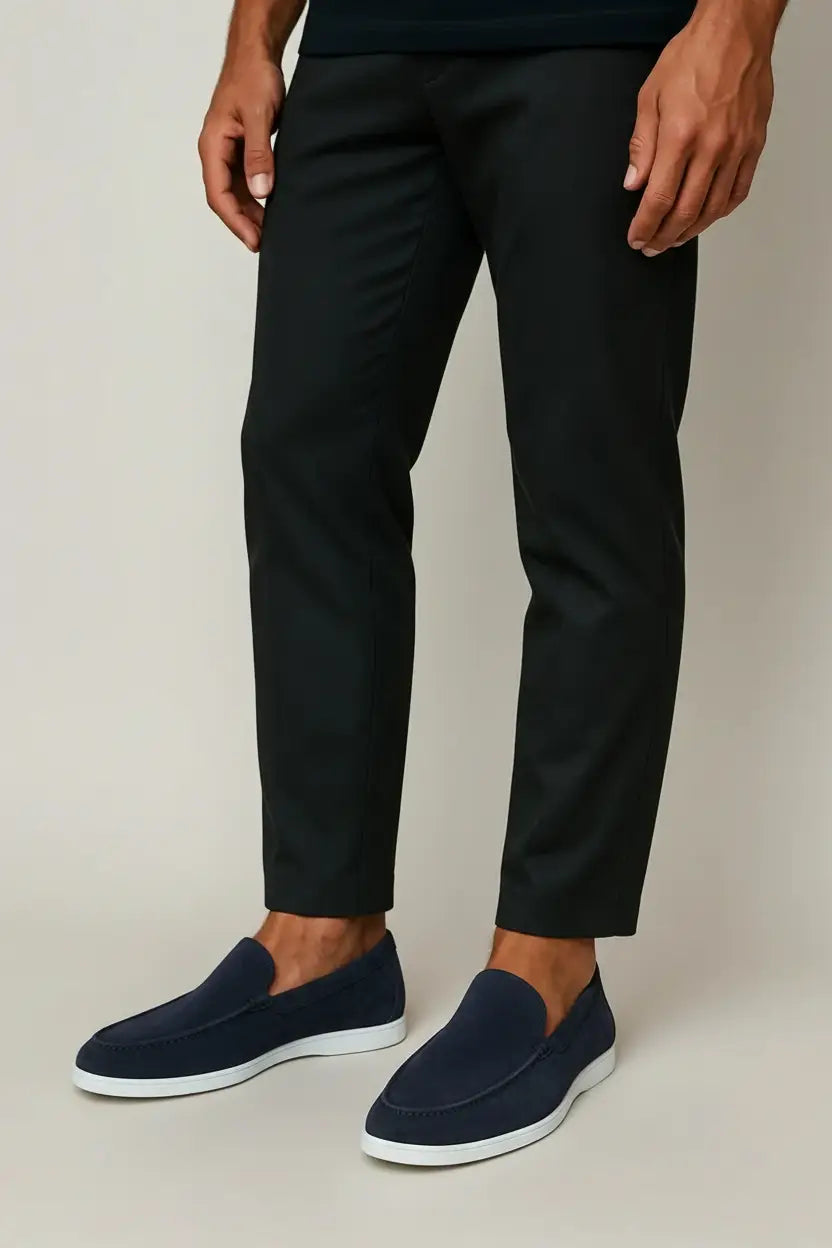 Elegantes mocassins de camurça