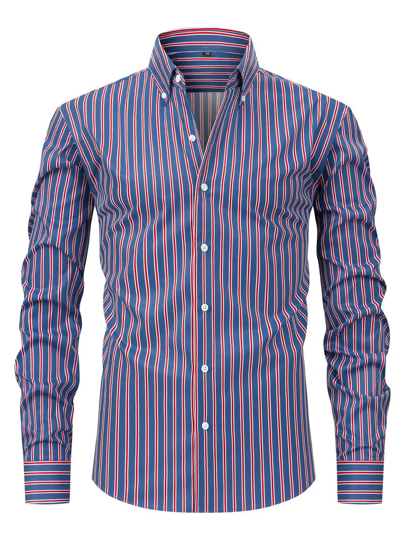 Camisa às riscas chique