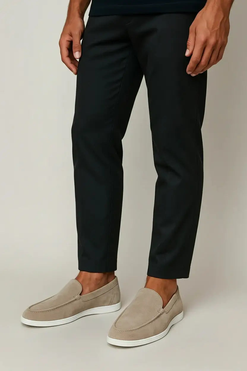 Elegantes mocassins de camurça