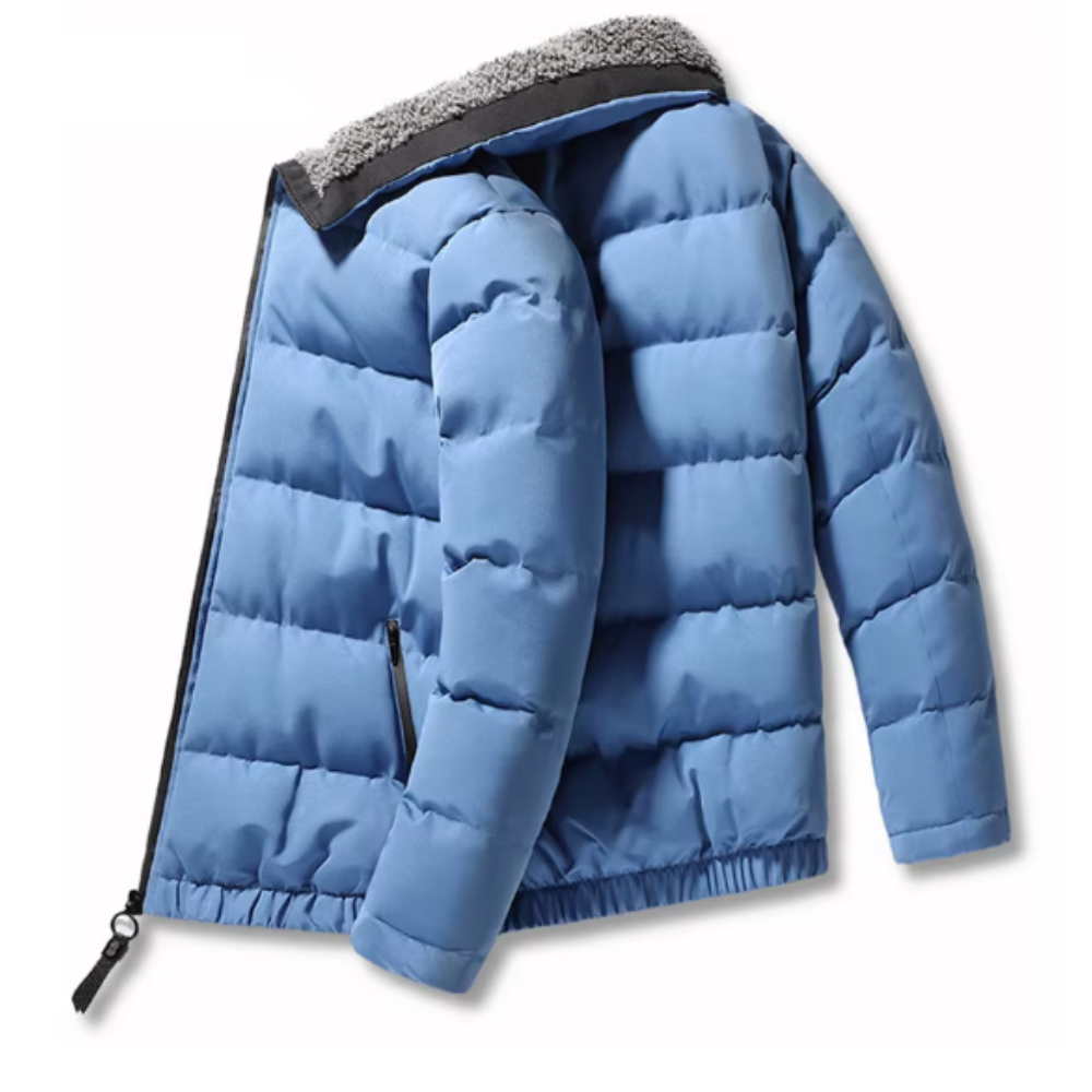 Casaco de inverno com gola alta