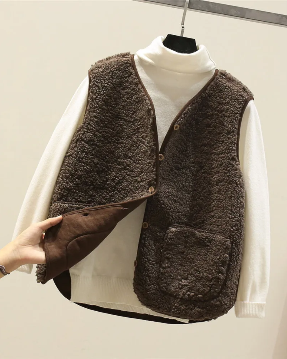 Casaco de malha elegante para mulher