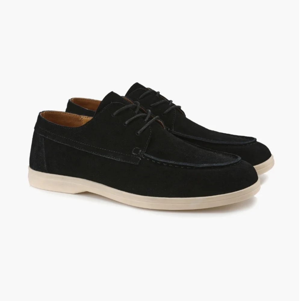 Sapatos elegantes de camurça