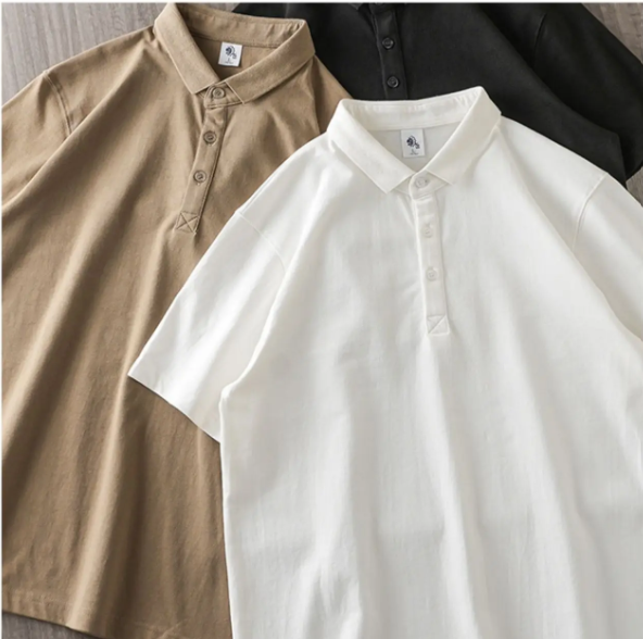 Camisa pólo de algodão para homem