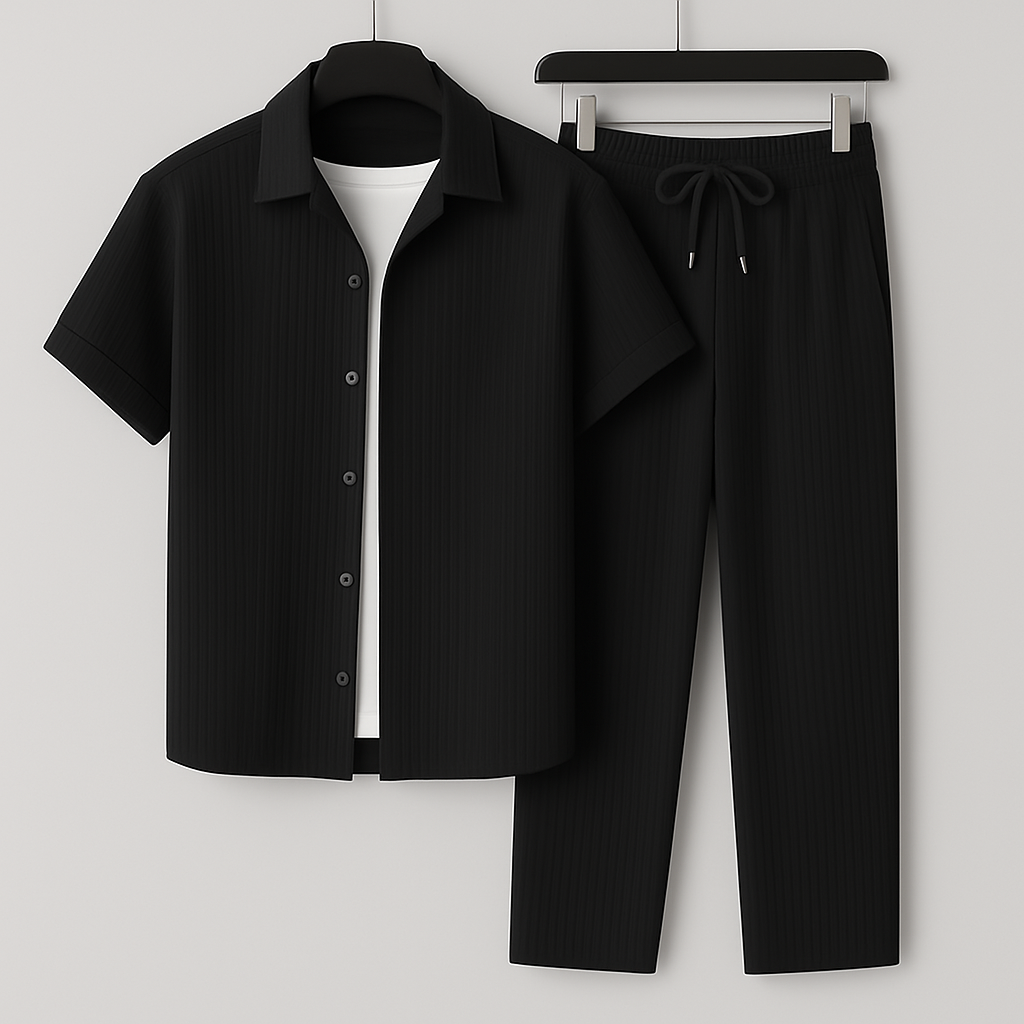 Conjunto de linho elegante