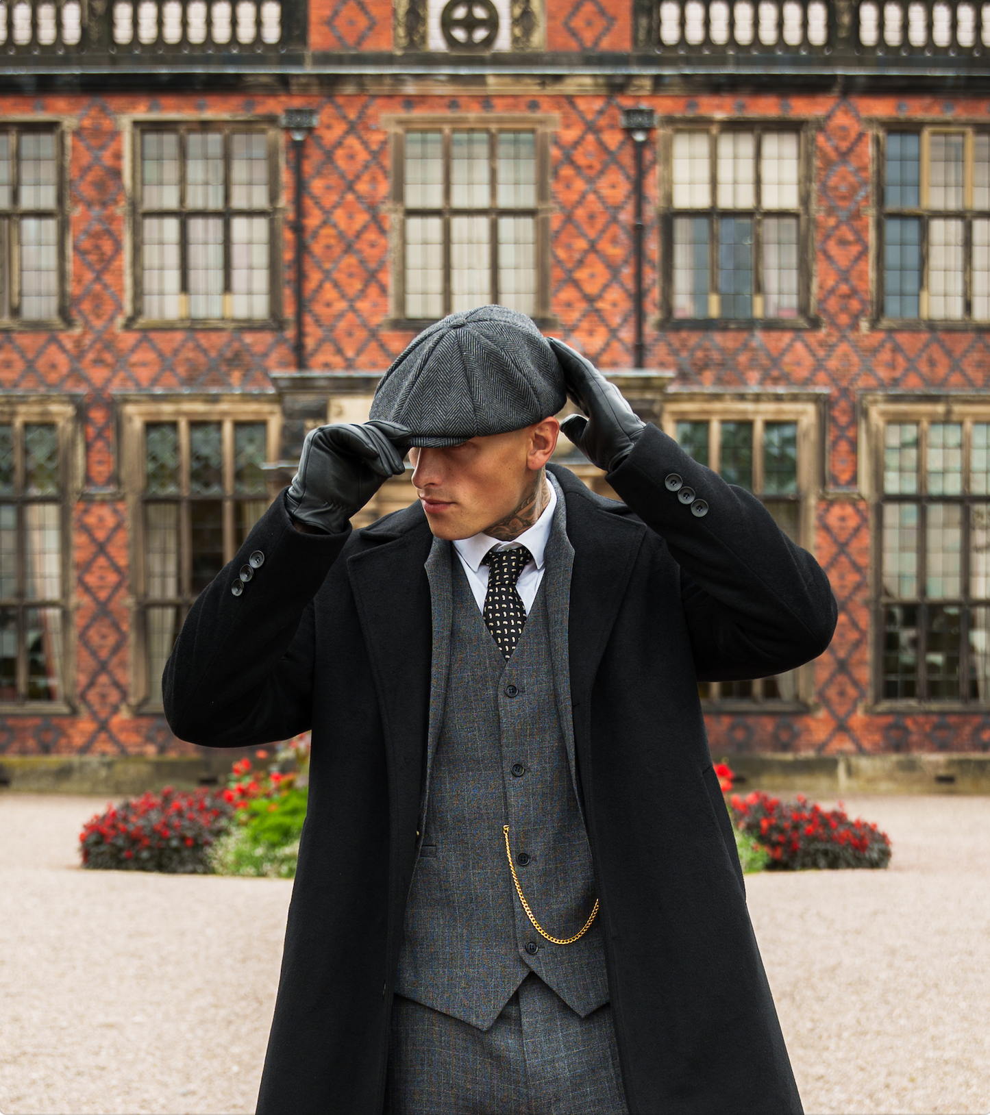 Luvas de couro elegantes