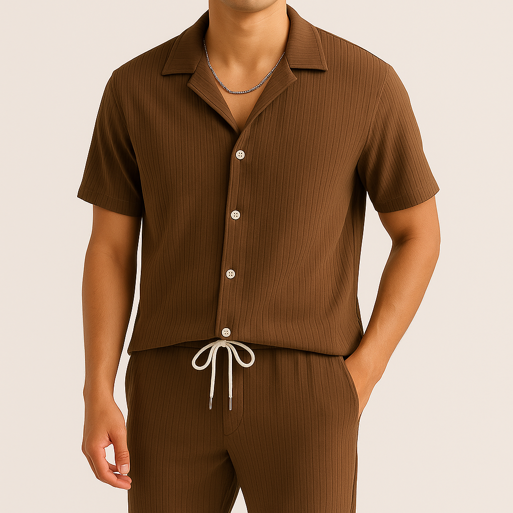 Conjunto de linho elegante