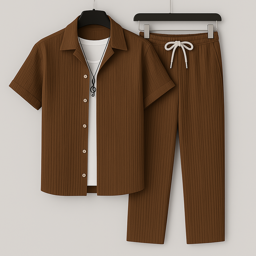 Conjunto de linho elegante