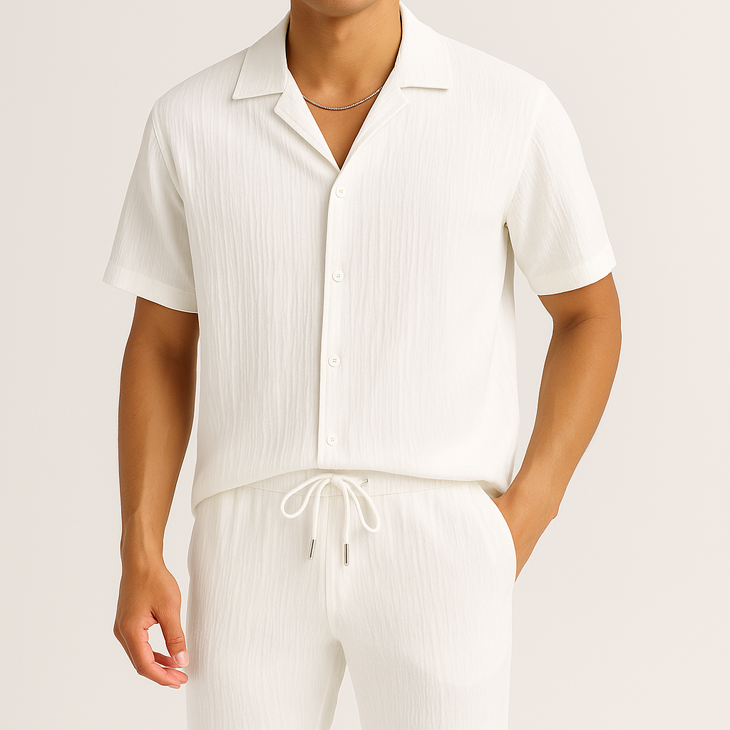 Conjunto de linho elegante
