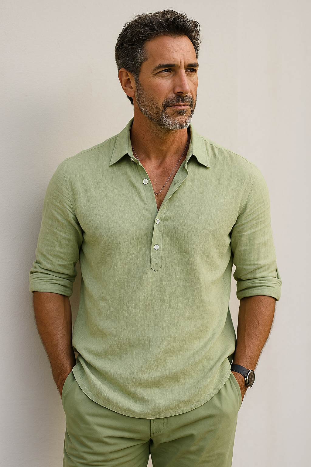 Camisa de linho premium