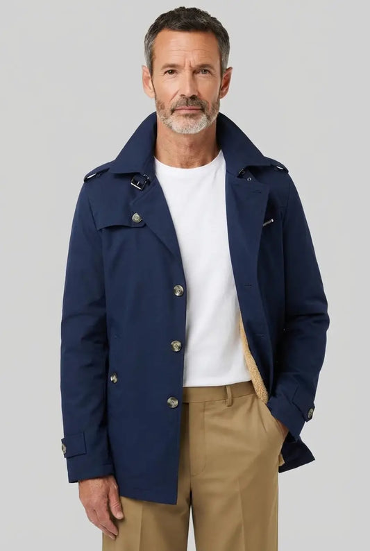 Givalli - Elegante gabardina acolchoada