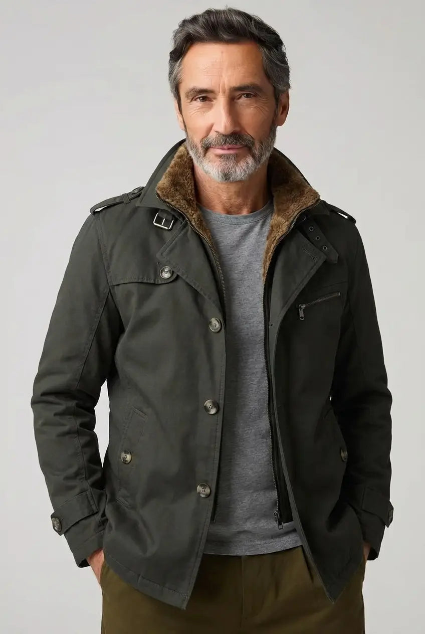 Givalli - Elegante gabardina acolchoada