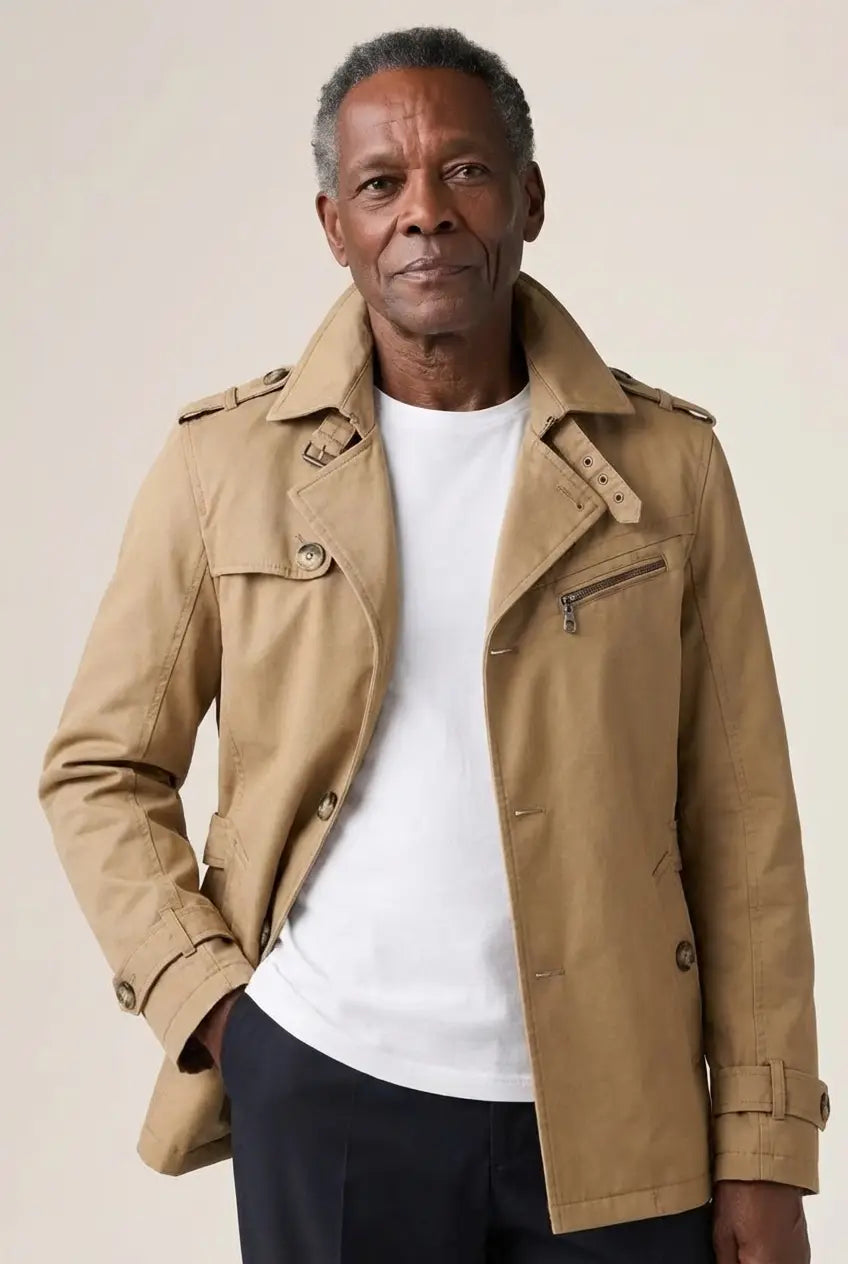 Givalli - Elegante gabardina acolchoada