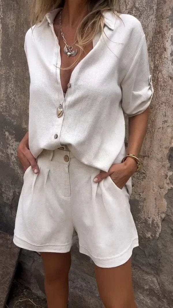 Conjunto de mulher elegante e respirável