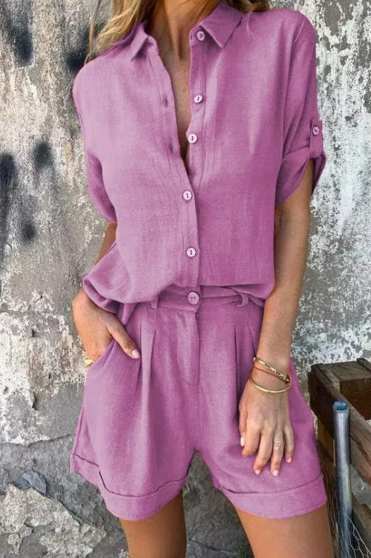Conjunto de mulher elegante e respirável