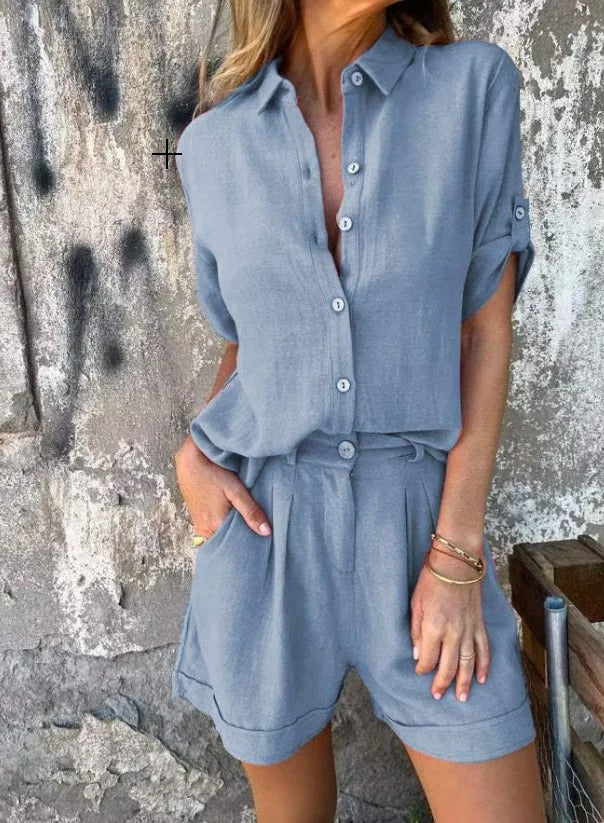 Conjunto de mulher elegante e respirável