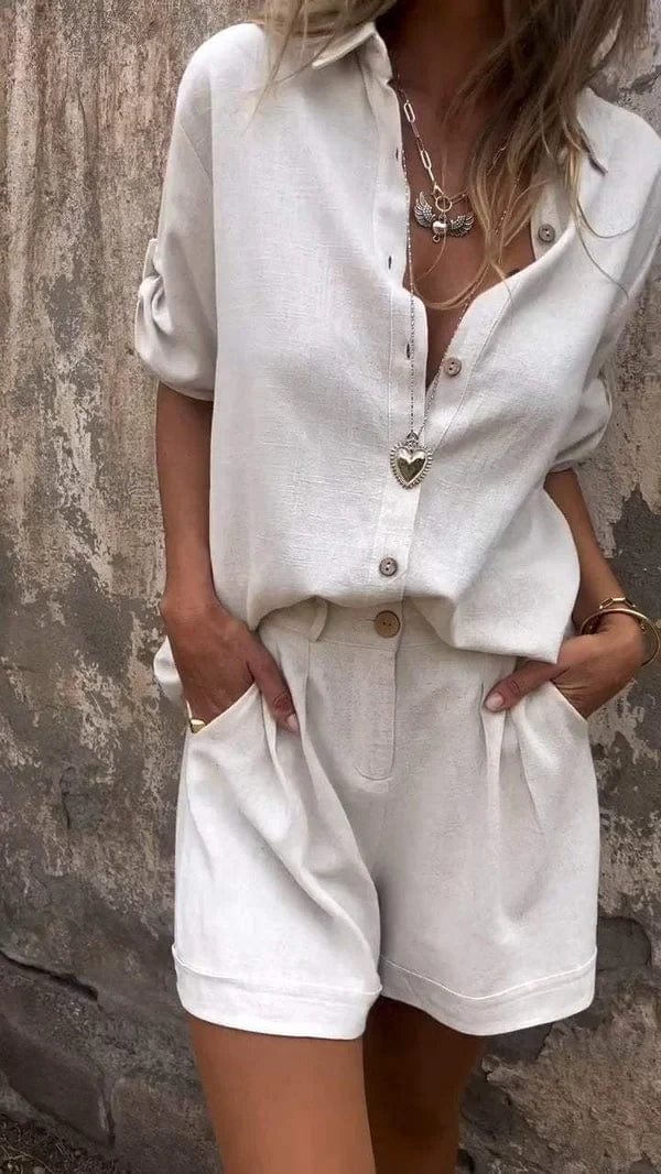 Conjunto de mulher elegante e respirável