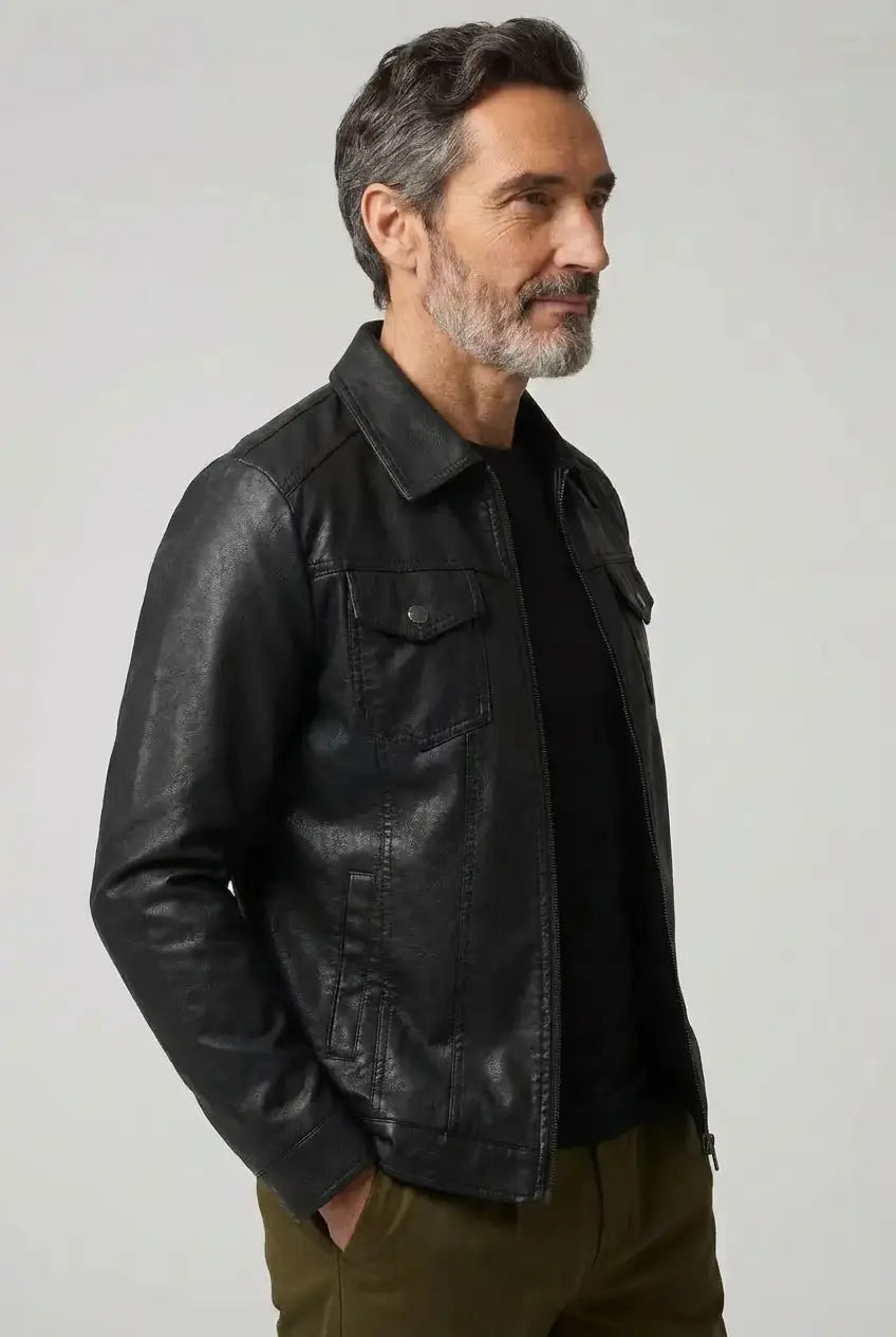 Givalli - Casaco de couro elegante