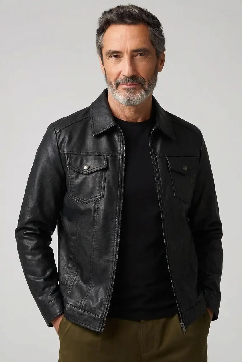 Givalli - Casaco de couro elegante