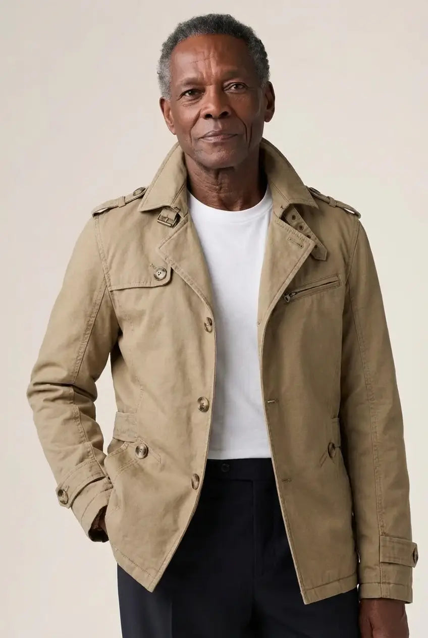 Givalli - Elegante gabardina acolchoada