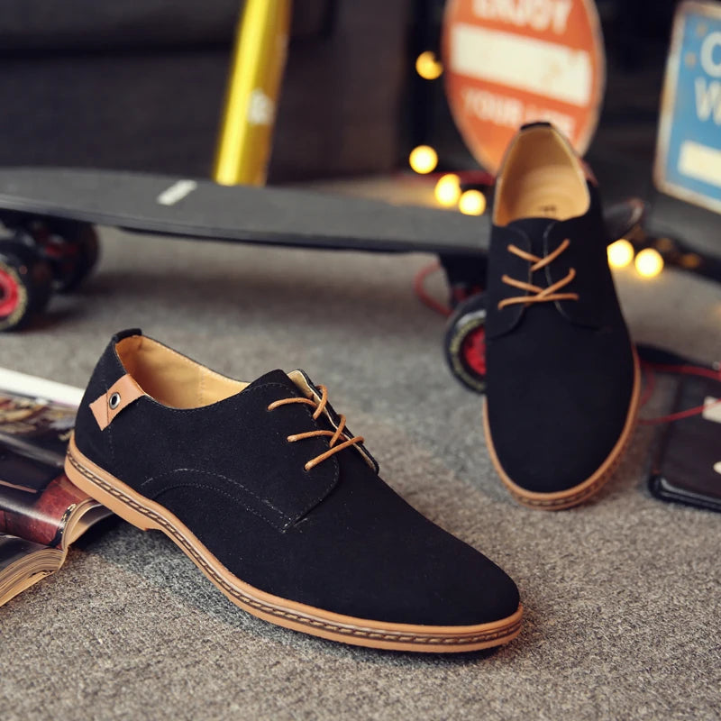Sapatos de negócios Oxford de camurça