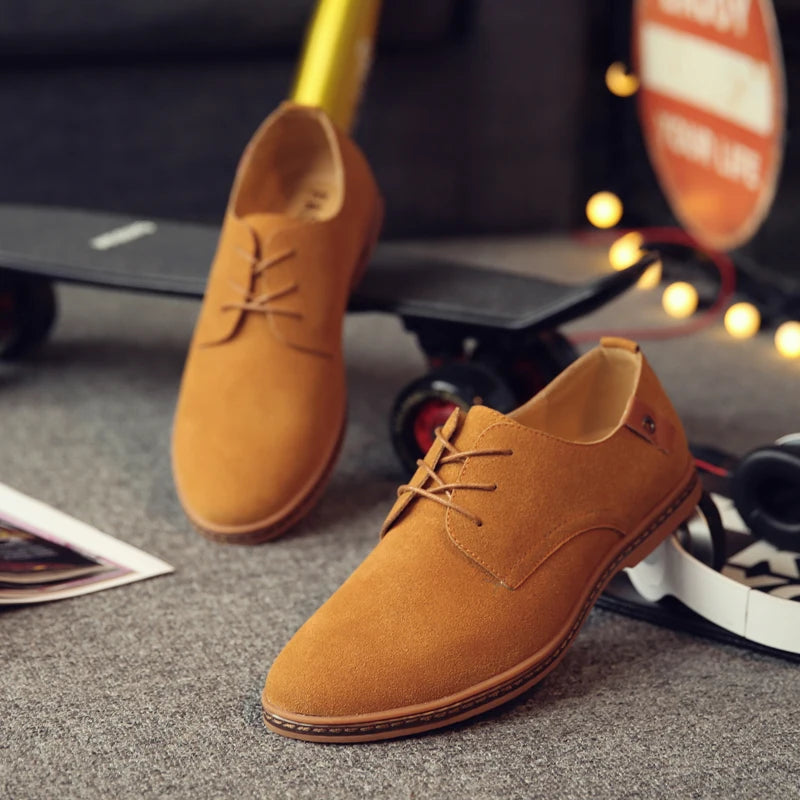 Sapatos de negócios Oxford de camurça