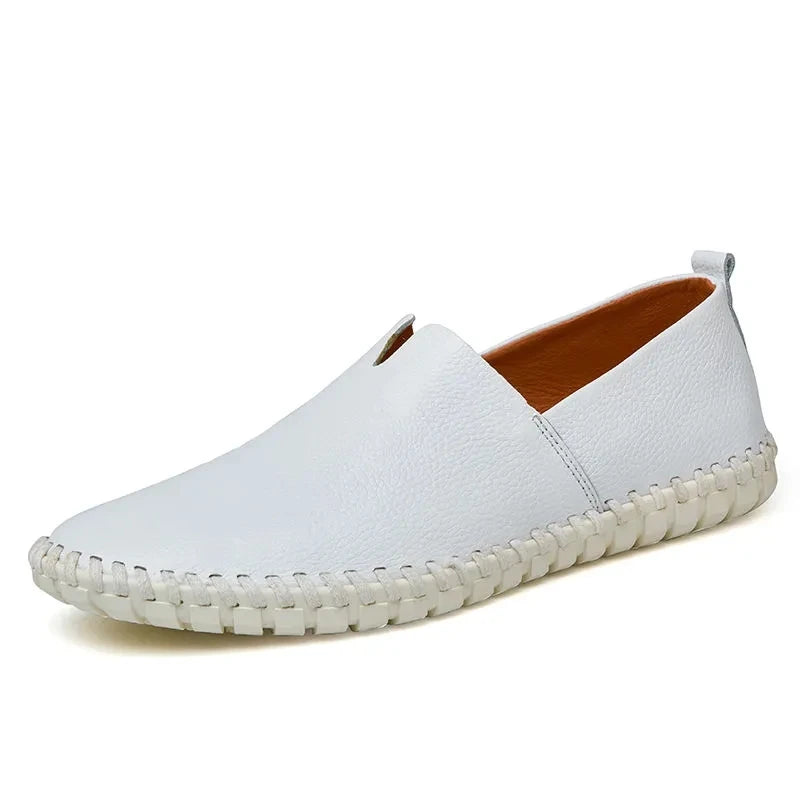 Mocassins em pele respirável