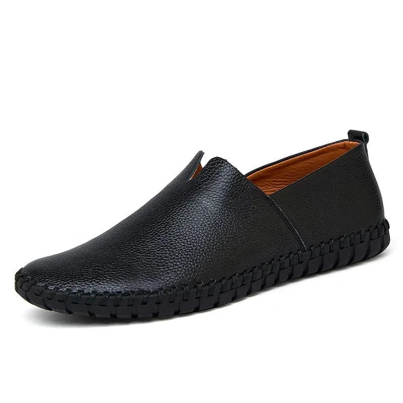 Mocassins em pele respirável