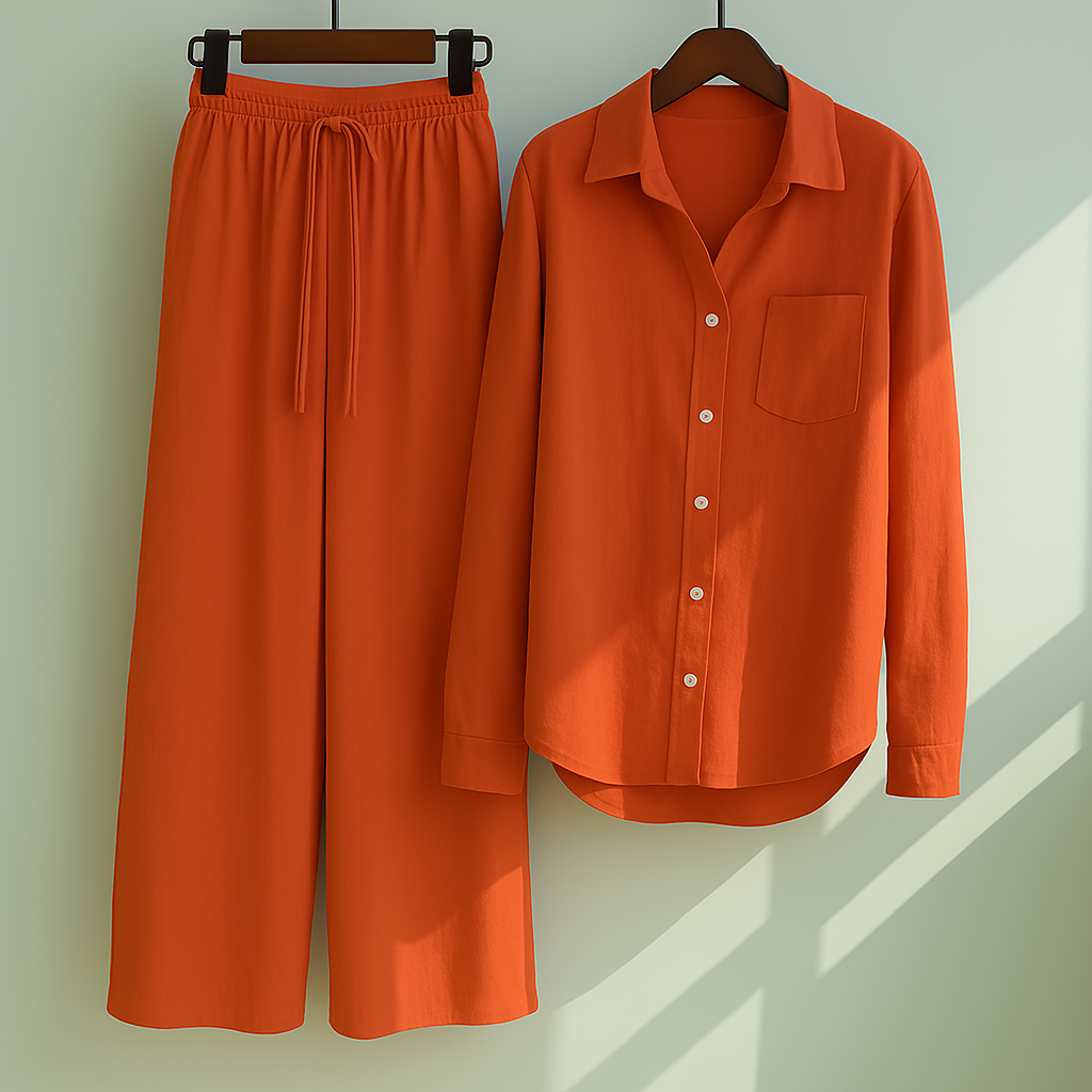 Conjunto de duas peças em algodão